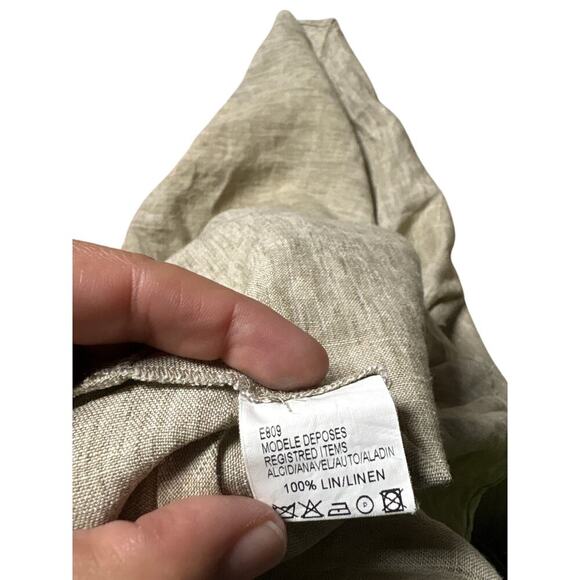 Vintage Irene Van Ryb Linen Cowl Neck Top EU 44 | 90s French Minimalist - Picture 2 of 8